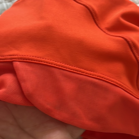 ASICS Strech Running Mesh Details Shorts Bright Orange - Red Sz S - Picture 5 of 13